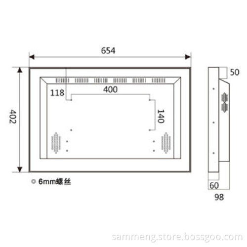 26-inch HDMI® BNC CCTV LCD Monitor, 1,366 x 768-pixel Resolution, 16.9 Ratio